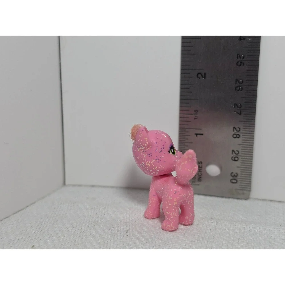 Polly Pocket Sparklin' Pets pink glitter cat figurine replacement Toy